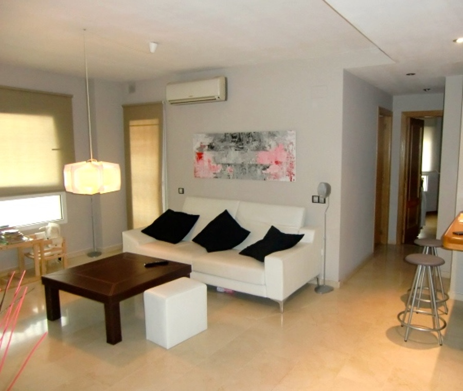 Salón loft estilo moderno