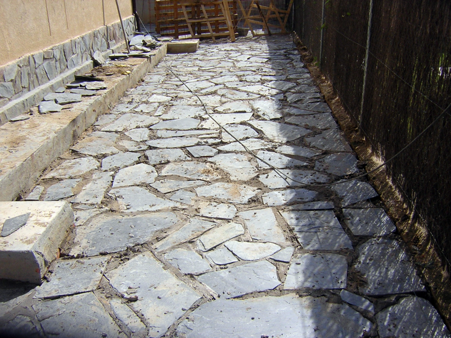 Santiago Cristobal 2009-Solado de terraza exterior de pizarra natural