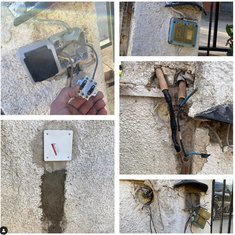 Rehabilitación de cableado de iluminación exterior