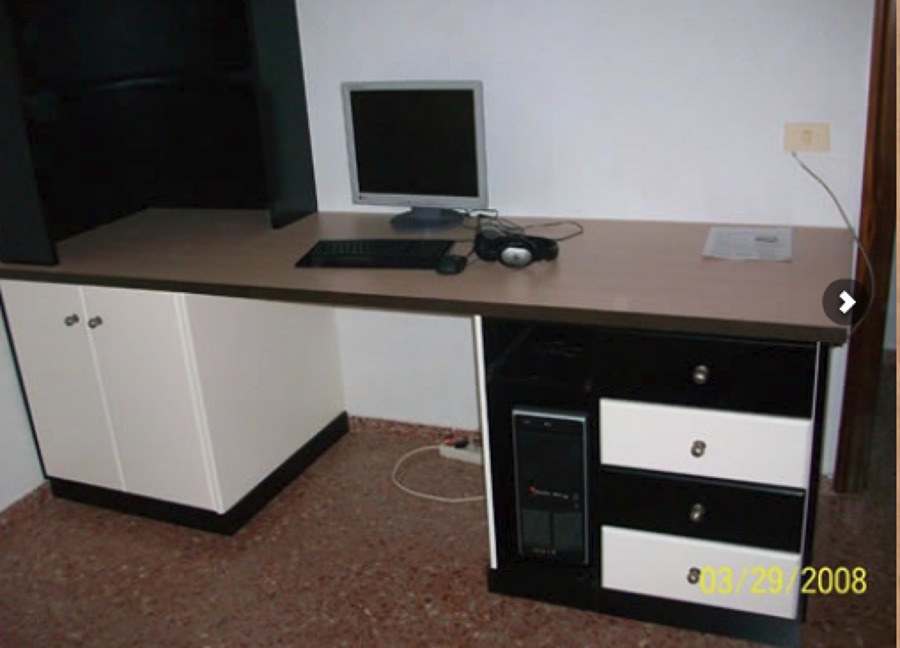 Escritorio lacado Blanco y Negro