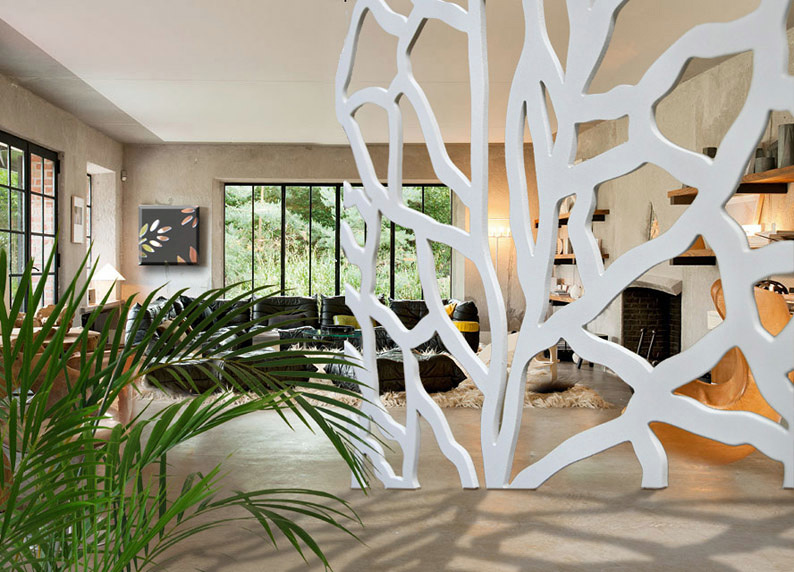 Separación ambientes con celosía