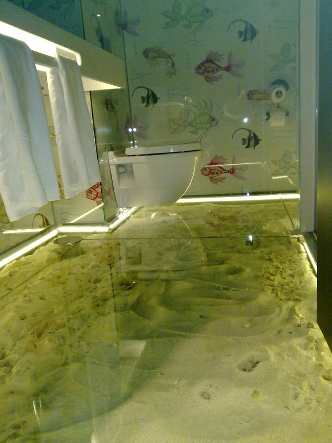 led debajo del cristal