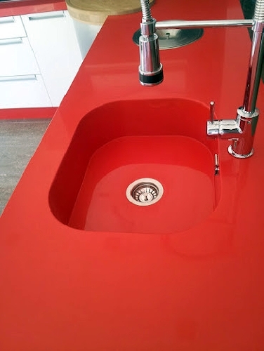 silestone rojo monza fregadero integrado marmoles villena en alicante