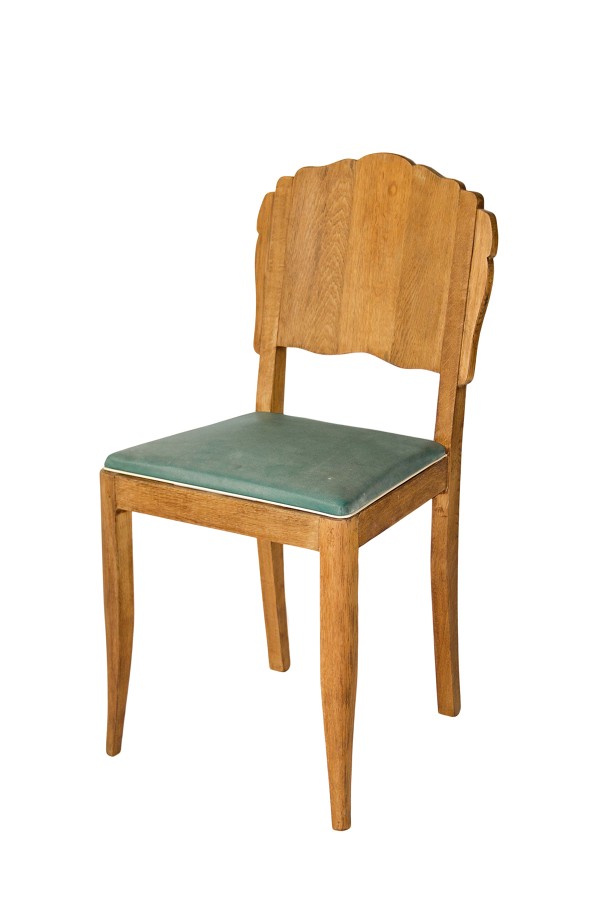 Silla Roble verde vintage