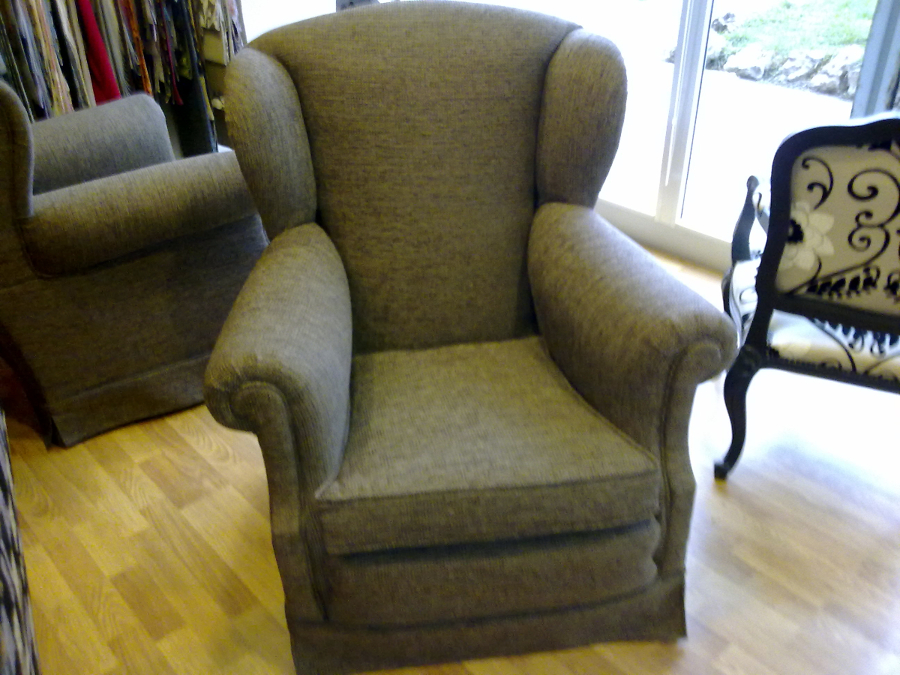 Sillón orejero restaurado