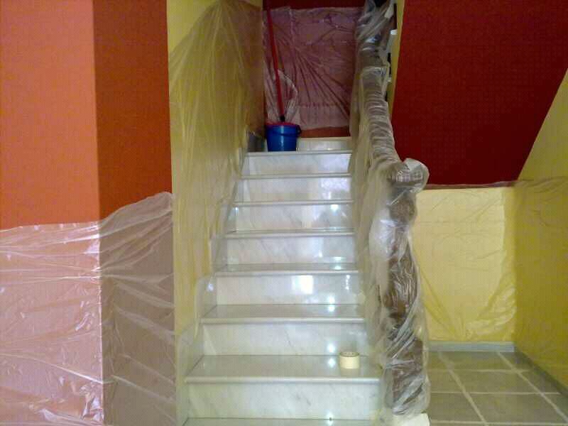 Sistema sin-polvo pulimentado escaleras 