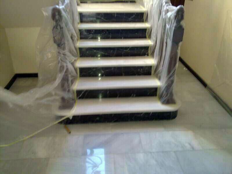 Sistema sin-polvo pulimentado escaleras