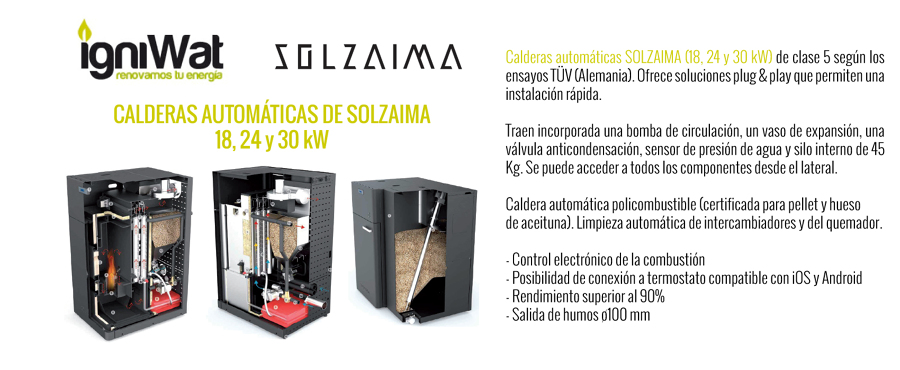 Calderas automáticas de SOLZAIMA