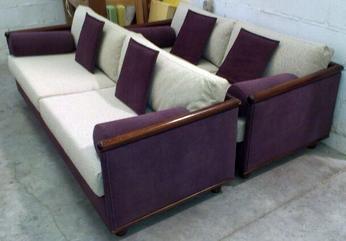 Sofá clásico despues de su reparación