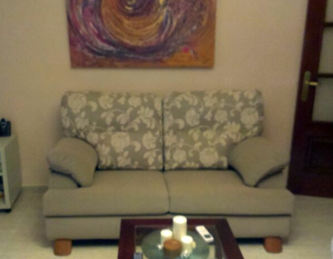 Sofá después de su tapizado