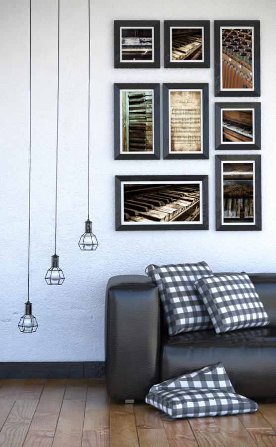 Render 3D composisión de cuadros