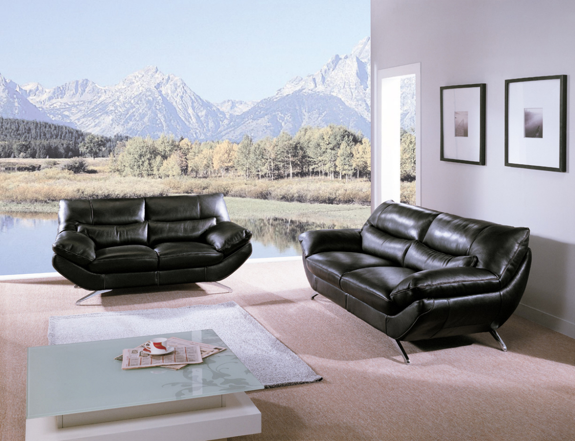 Sofas piel Negra