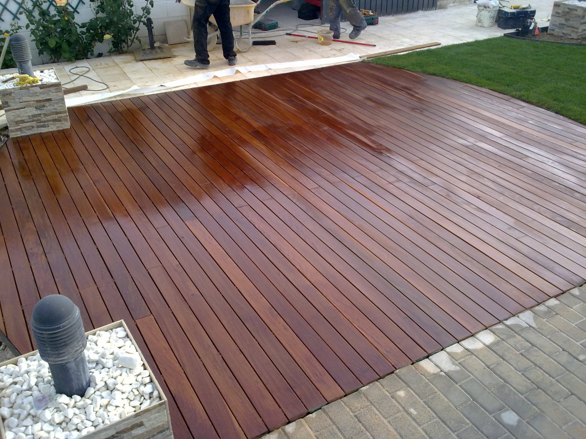 Solada de madera exterior 