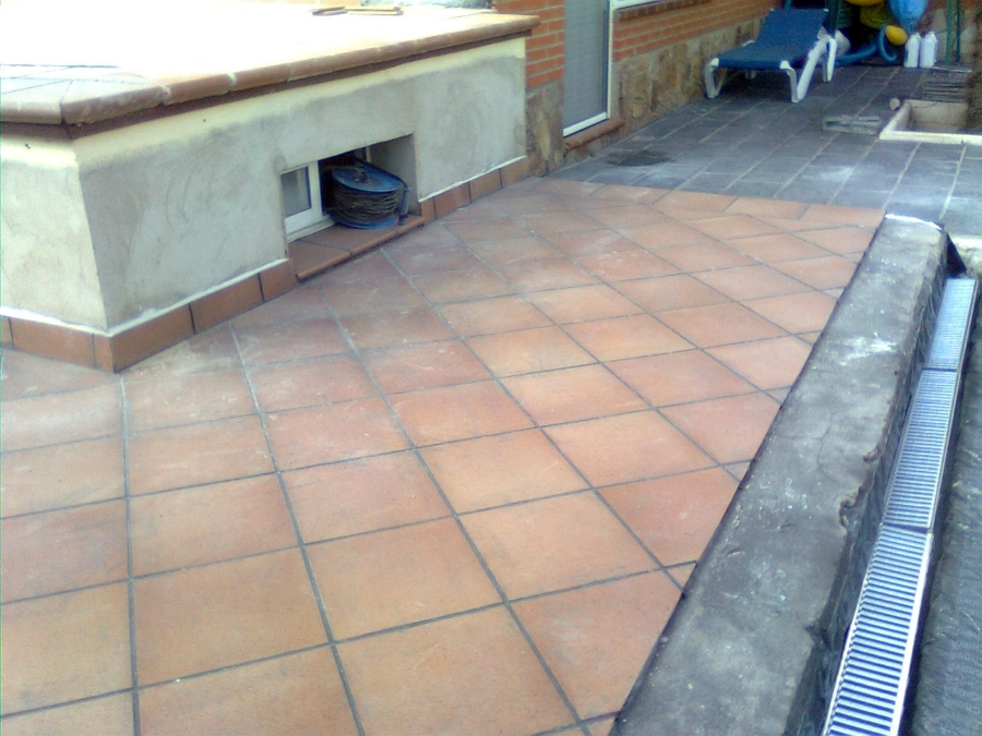 Solado de gres rejuntado