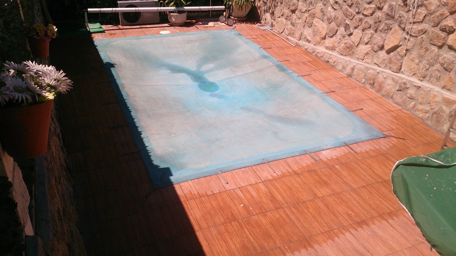 Solado palma piscina y bordillo 