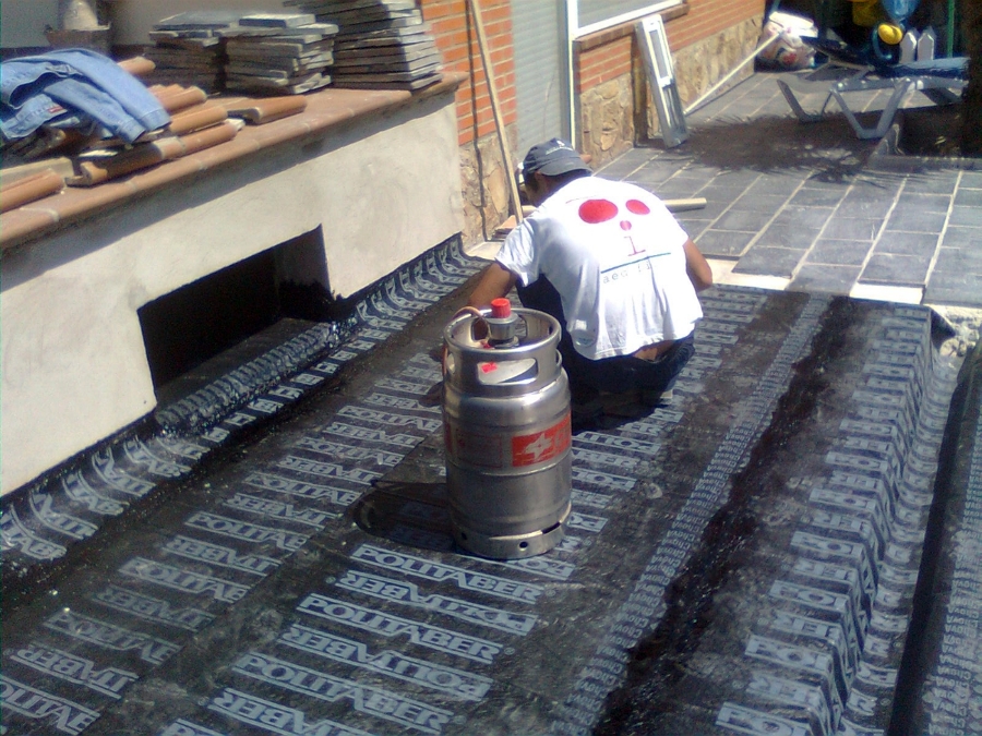 Soldado de tela asfáltica