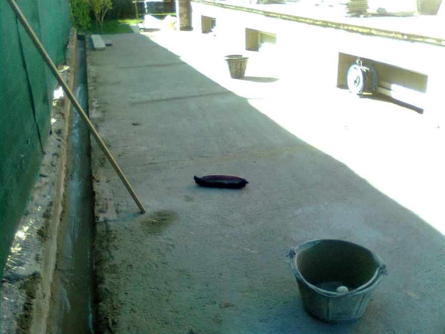 Solera con pendiente ejecutada