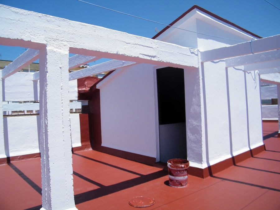 Acabado de Rehabilitación e impermeabilización de azotea