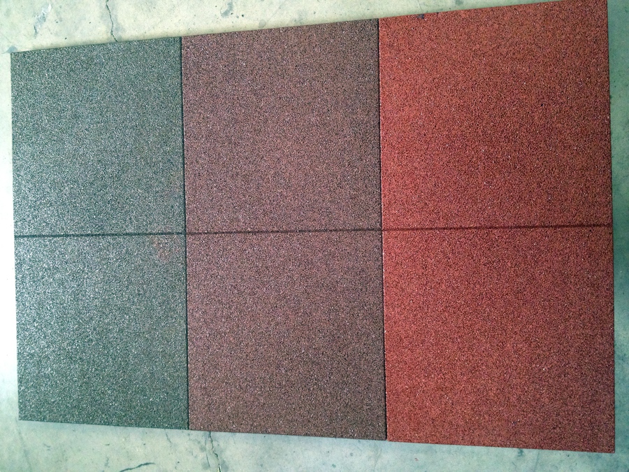 Suelo de caucho en losetas