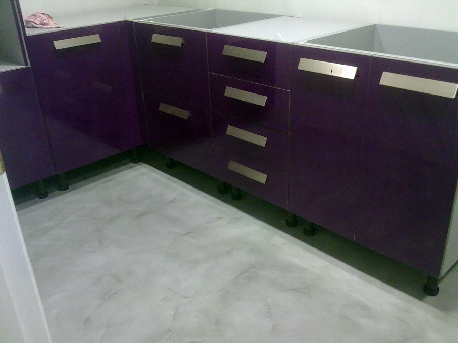 Suelo de microcemento en cocina