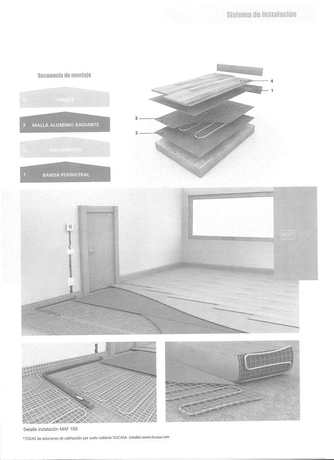 Suelo Radiante para suelo Parket