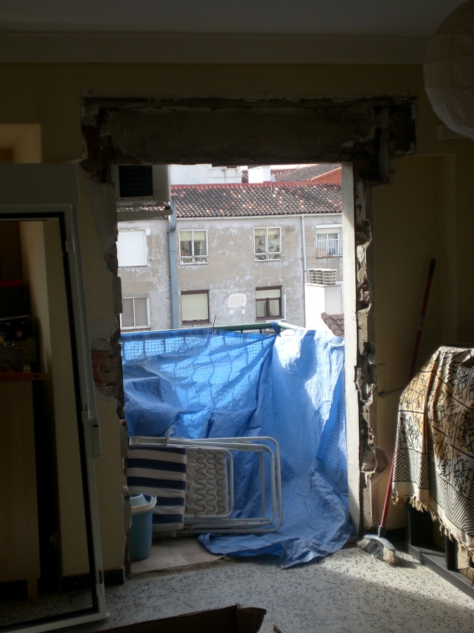 sustituir puertas de madera x aluminio.