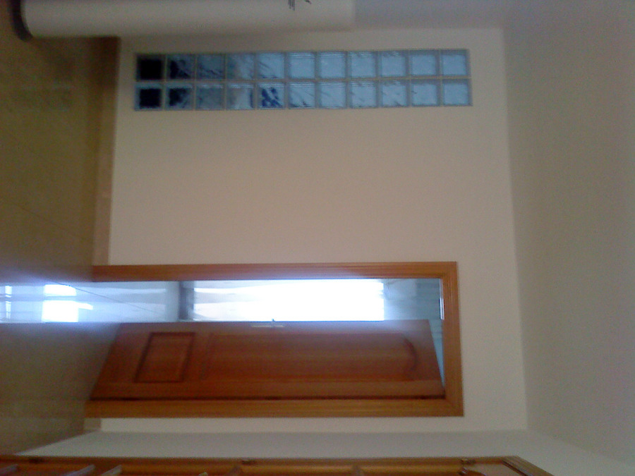 Tabique pladur con puerta y paved