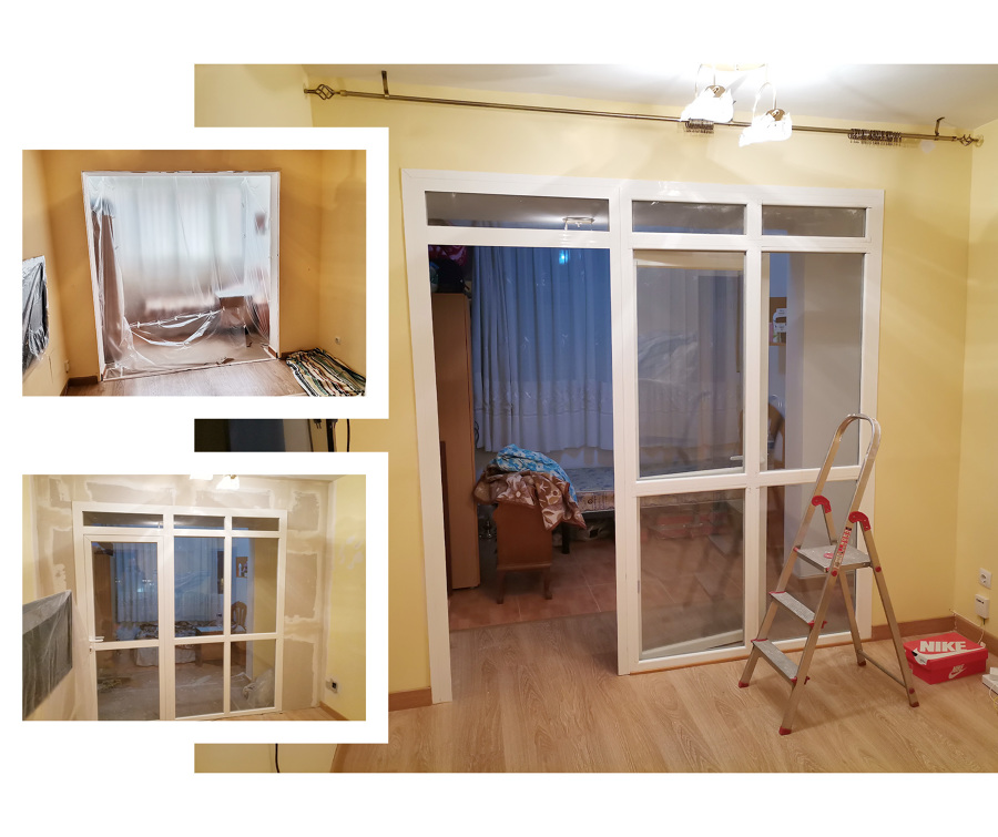 División de la estancia con tabique de pladur