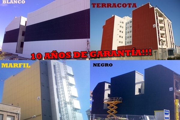 tabiquería pluvial, gama de colores