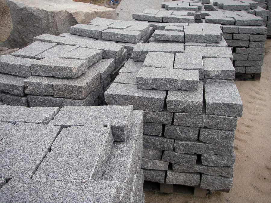 Tablas o manposterías de granito