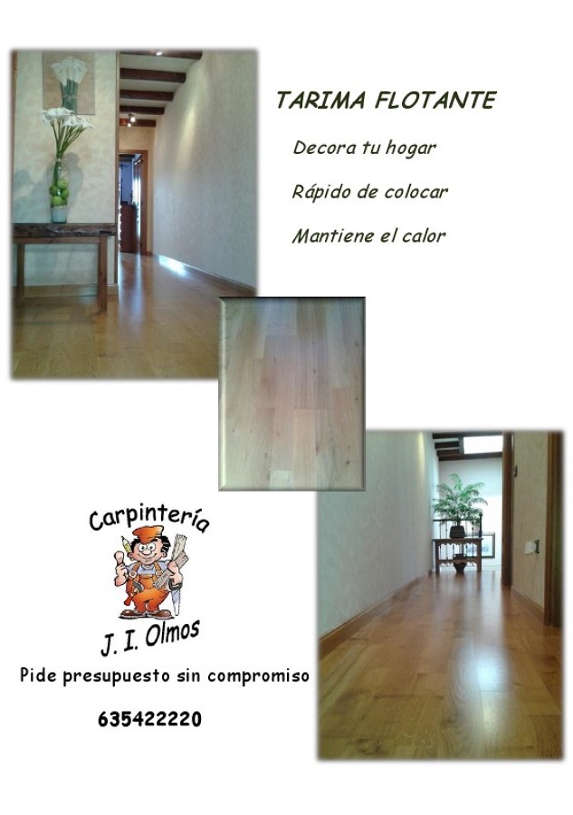 Tarima en roble rustico