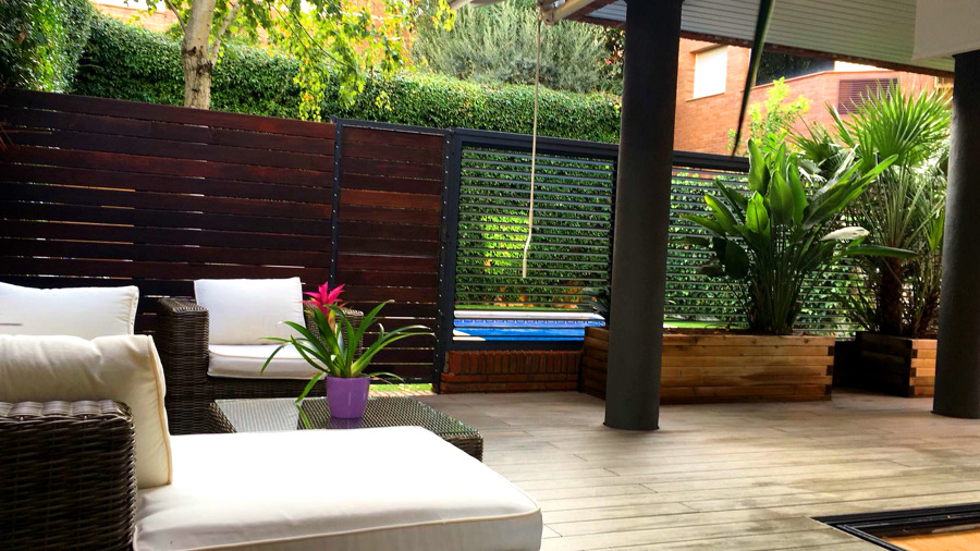 tarima exterior sintetica, vallas