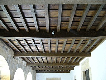 Techo artesonado madera