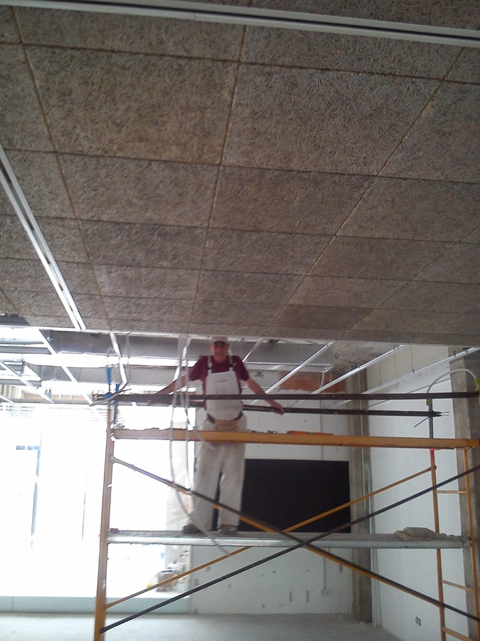 Techo Celenit de fibra vegetal, Academia DILO Inca.