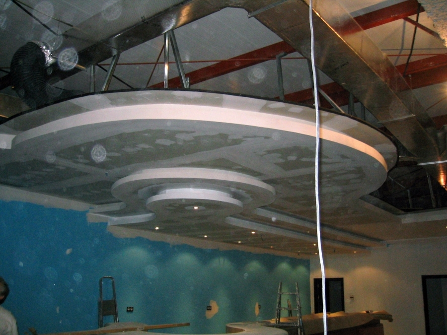 Techo decorativo de yeso laminado