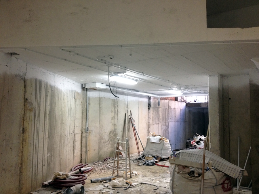 techo garaje pintado