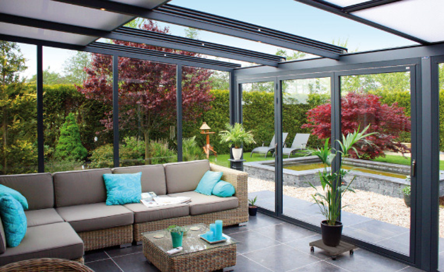 Techo móvil recogido