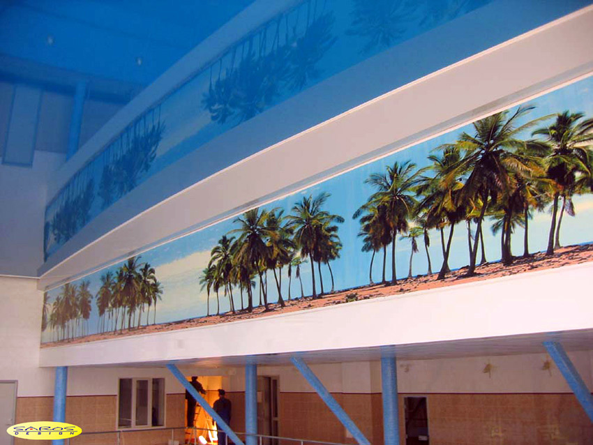 Techo tensado lacado