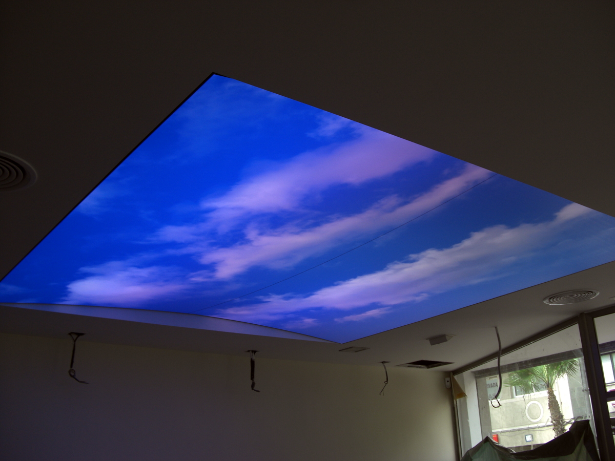 Techo tensado traslucido impreso