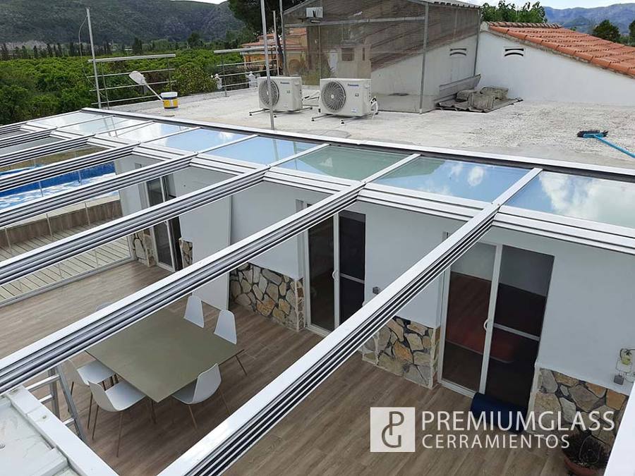 Techo móvil abierto