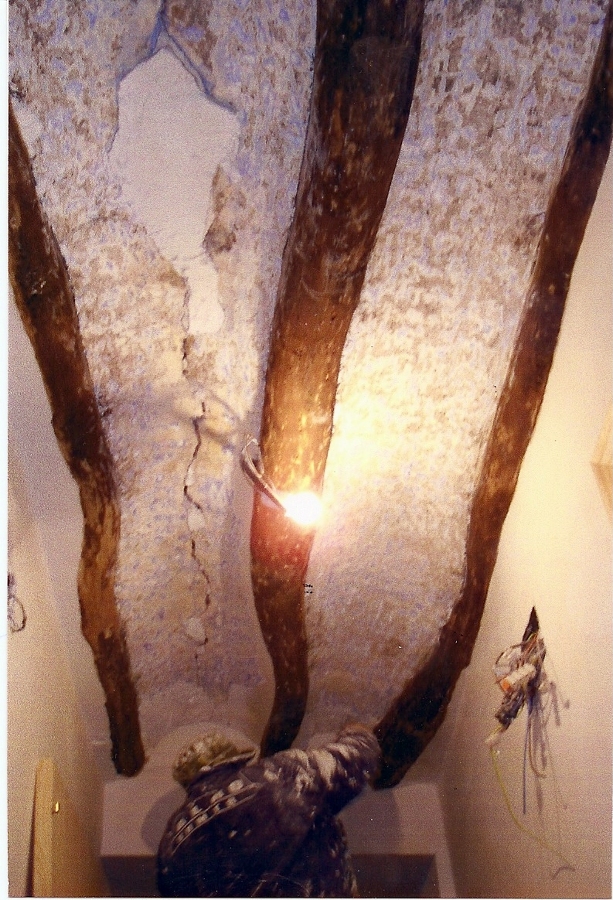 Techos y maderos antes de rehabilitación