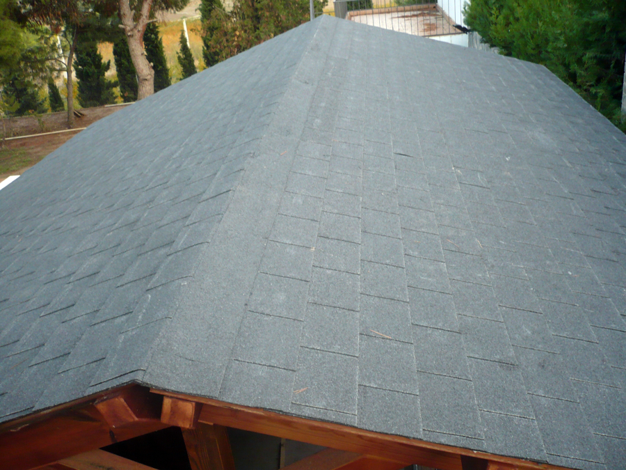 Tejado caseta de madera