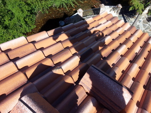 TEJADO CON TEJA DE HORMIGON