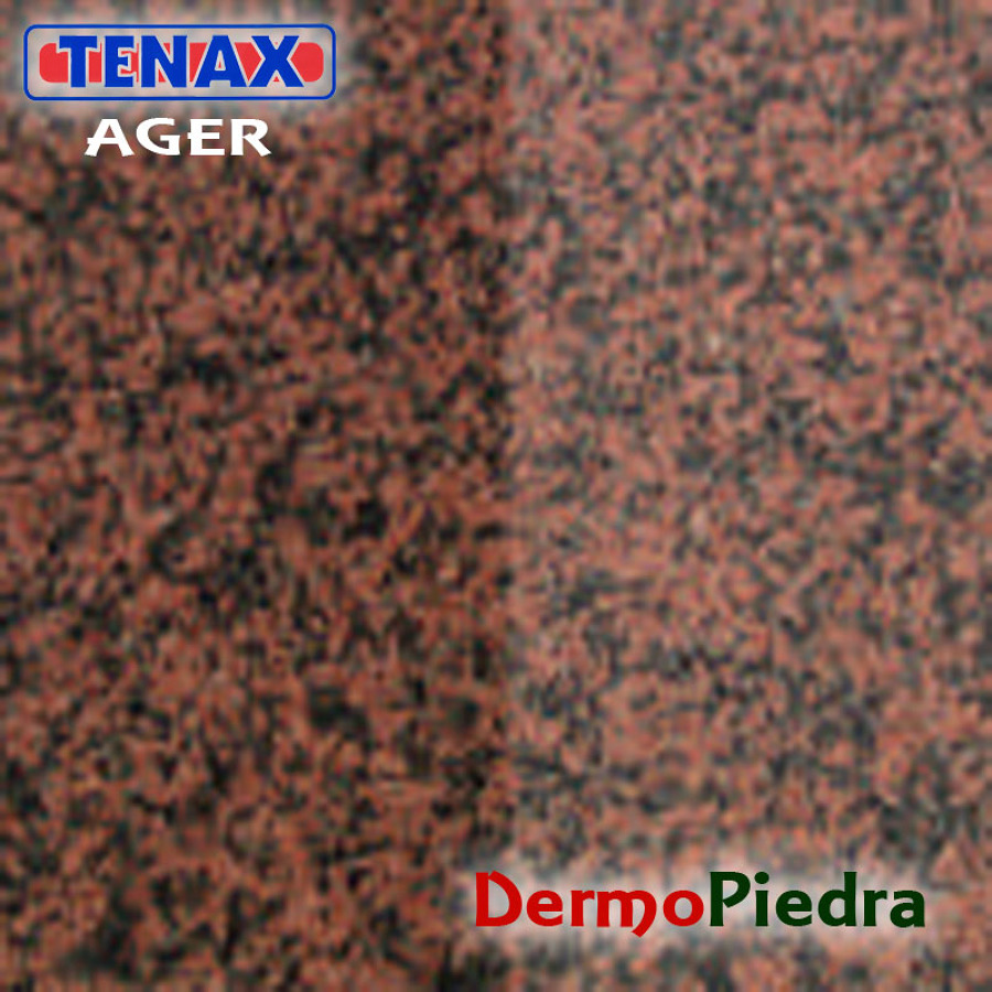 Tenax AGER DermoPiedra en granito rojo acabado rústico