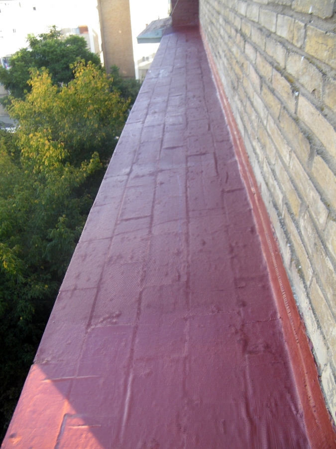 Terminación de la rehabilitación de cornisas e impermeabilización