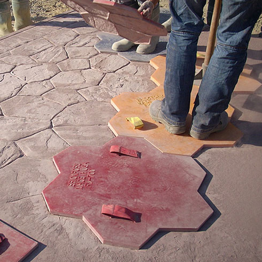 Aplicacion moldes hormigon impreso