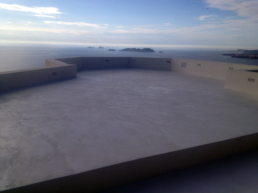 Terraza cemento pulido