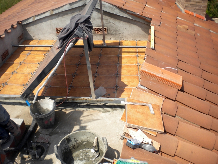 terraza para placas solares Banyoles