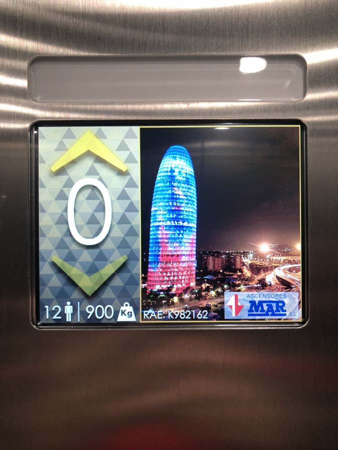 Display para botonera de cabina