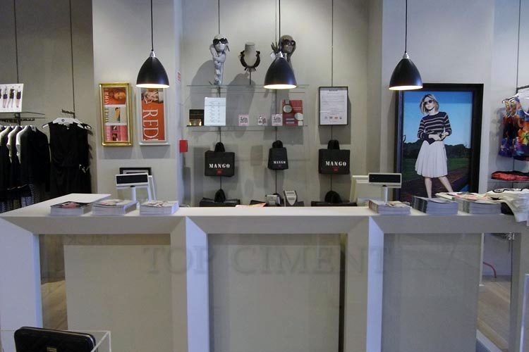 Tienda con microcemento